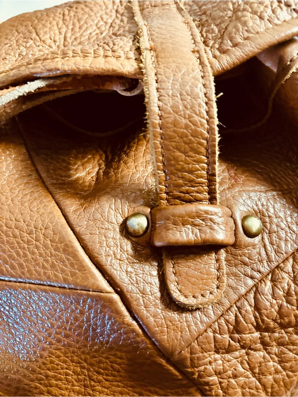 VTG Genuine Leather Boho Fringe Women’s Western Drawstring Backpack Rucksack